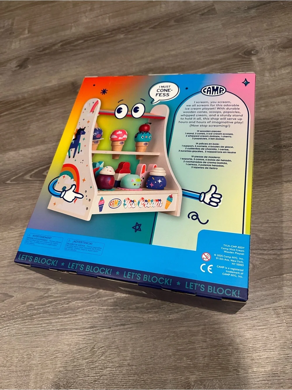 CAMP Nice Cream (ice cream) Wooden Playset - Red Blue Pink Green Purple